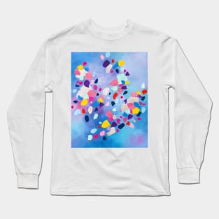 Modern Pastel Abstract Painting, Colorful Contemporary Painting Long Sleeve T-Shirt